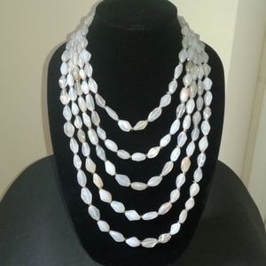 5 Stand Agate Statement Necklace